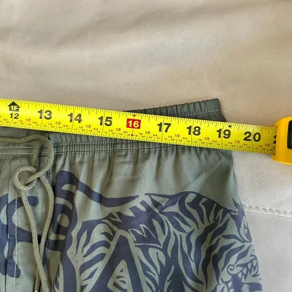 Maharishi Men's Swim Trunks.XXL. Olive/Black tiger pattern